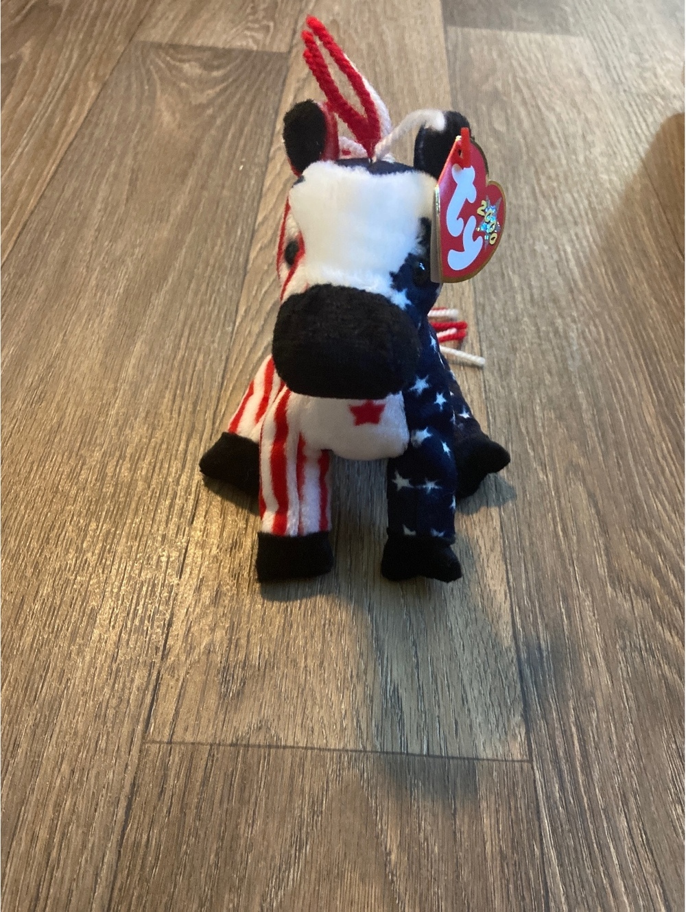 Ty Beanie Baby Lefty 2000 Patriotic Horse Plush Toy